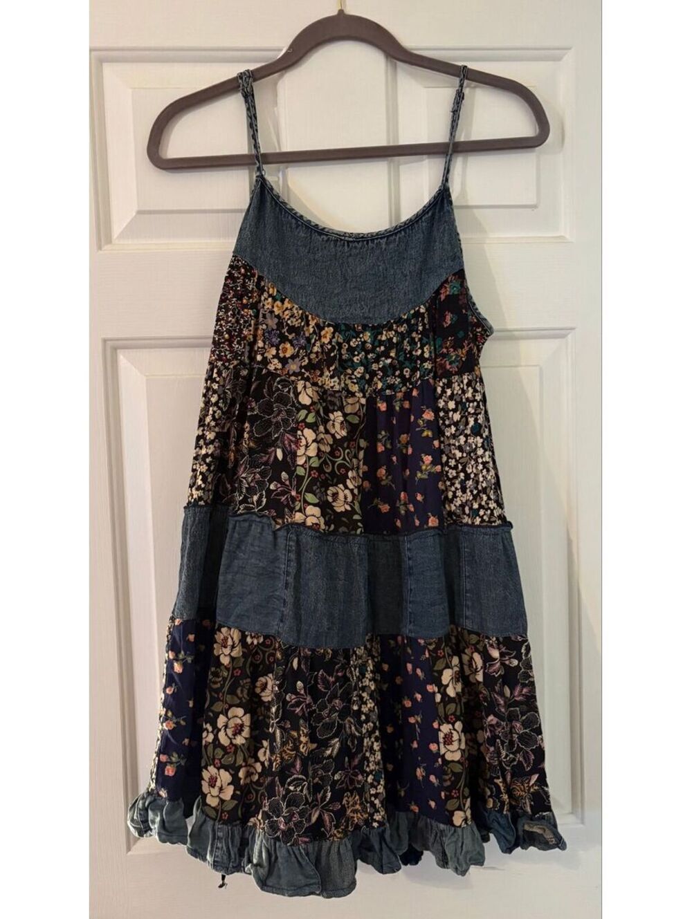 #269 Young Threads Boho patchwork dress medium